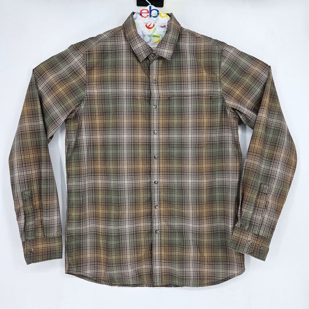 5.11 Tactical Shirt Mens Small Igor Snap Outdoor Long Sleeve Brown Plaid